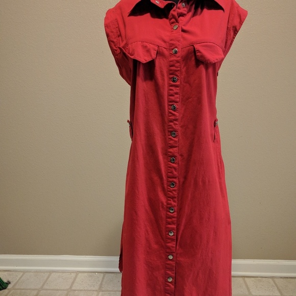 Snap Closure Midi / Sun Dress - Picture 3 of 4